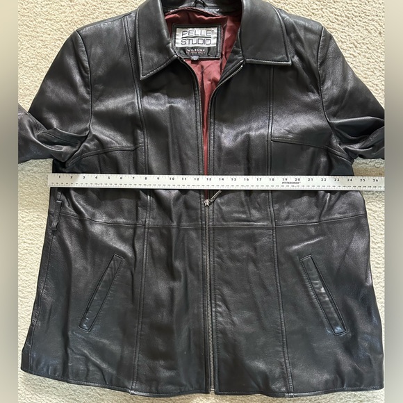 Pelle Studio Genuine Leather Coat With Zipper and Pockets Plus Size 2X - Picture 9 of 10